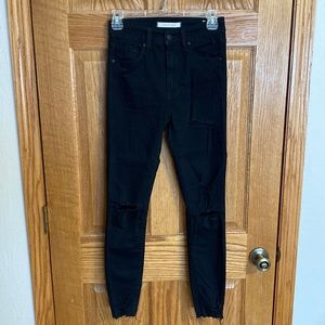 Black high rise skinny jeans